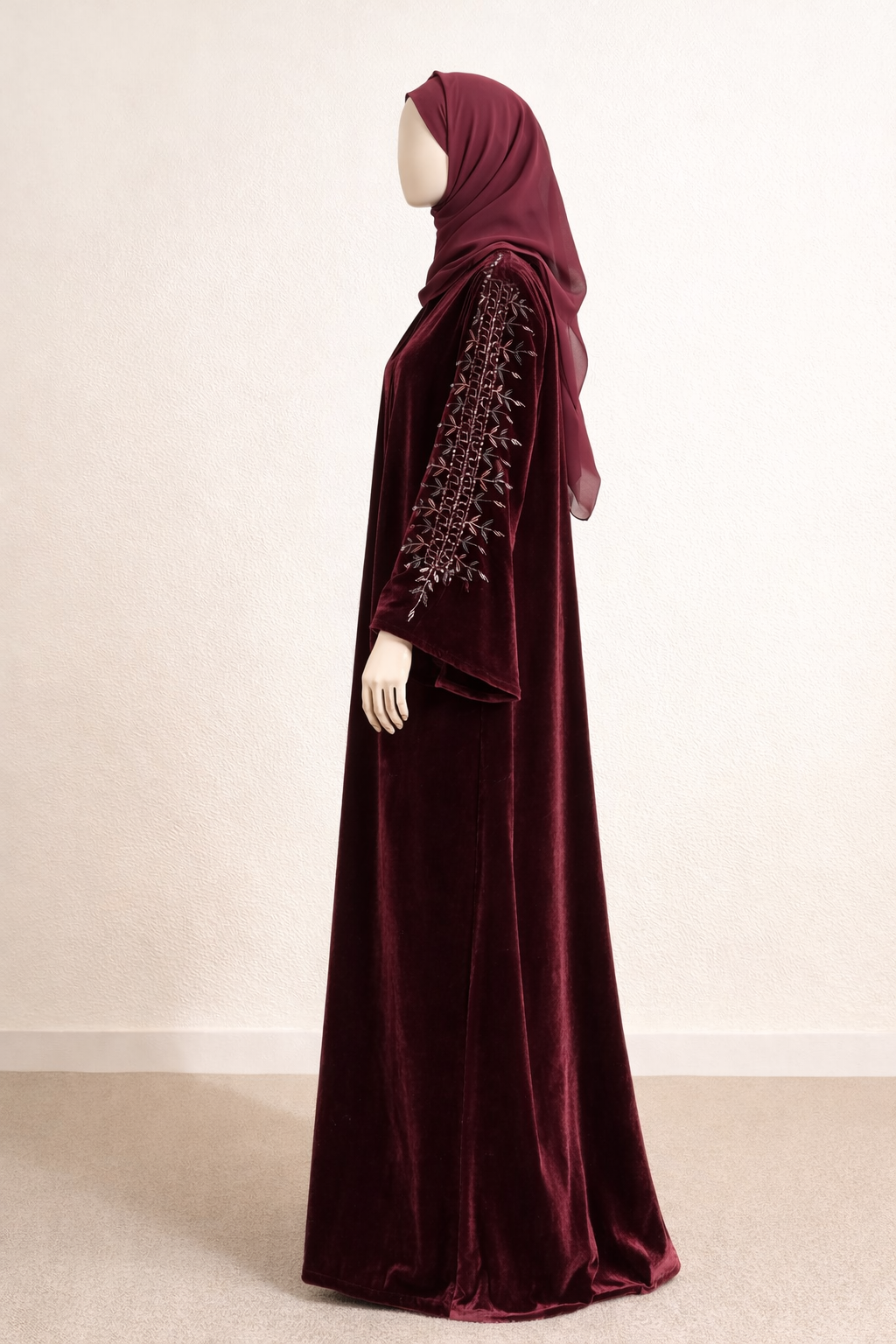 Hand Embellished Velvet Heirloom Abaya