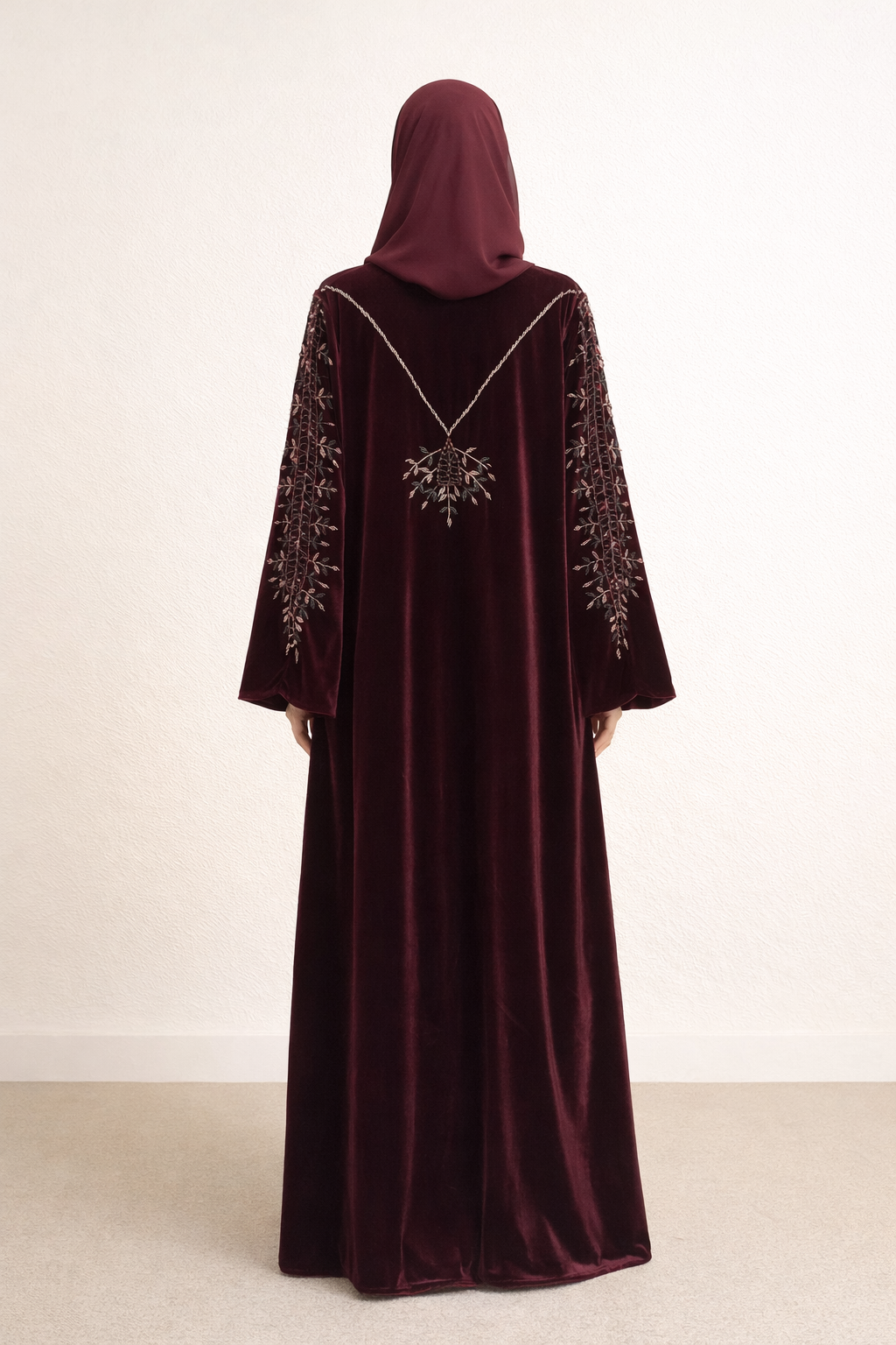 Hand Embellished Velvet Heirloom Abaya