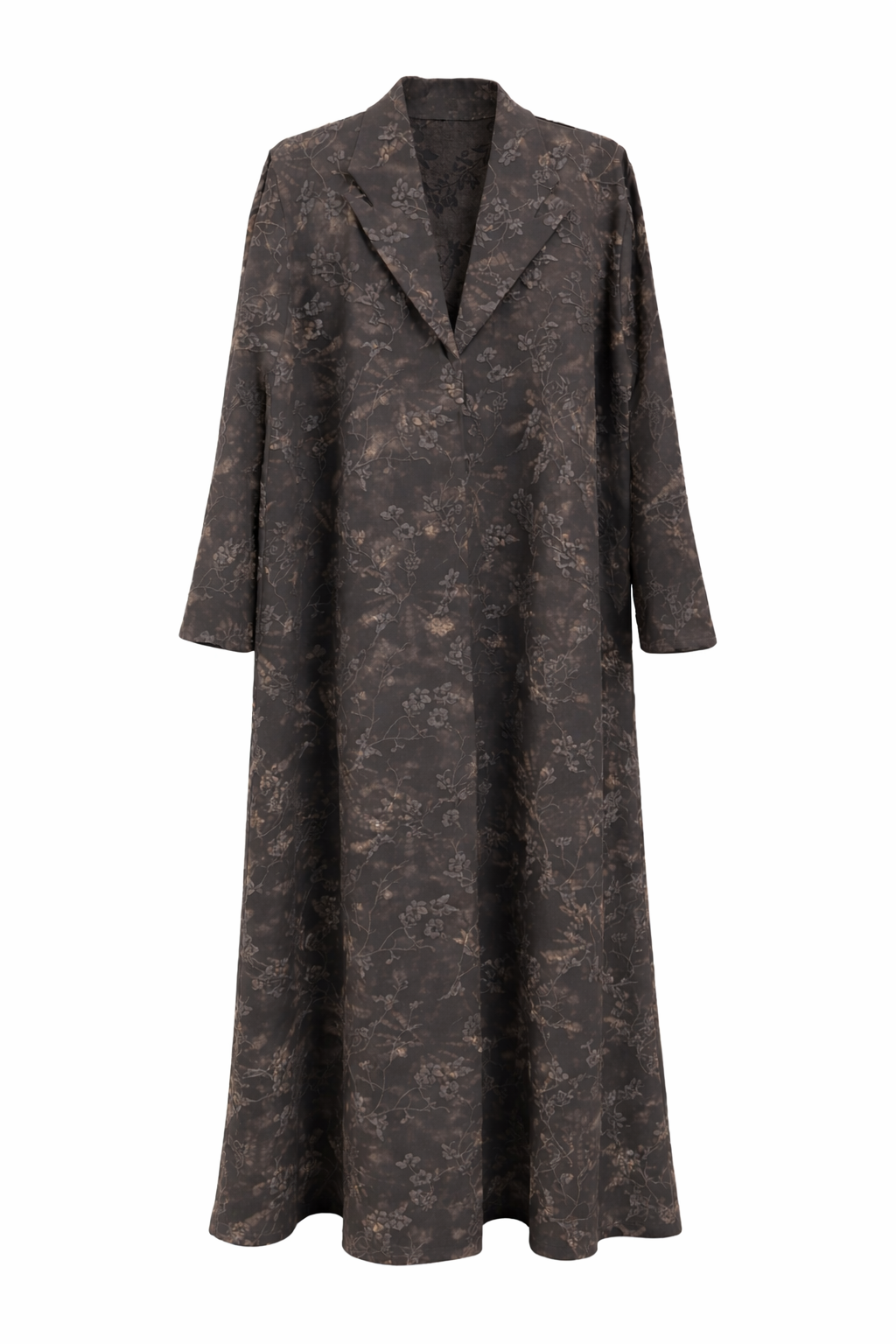 Midnight Bloom Embossed Blazer Abaya