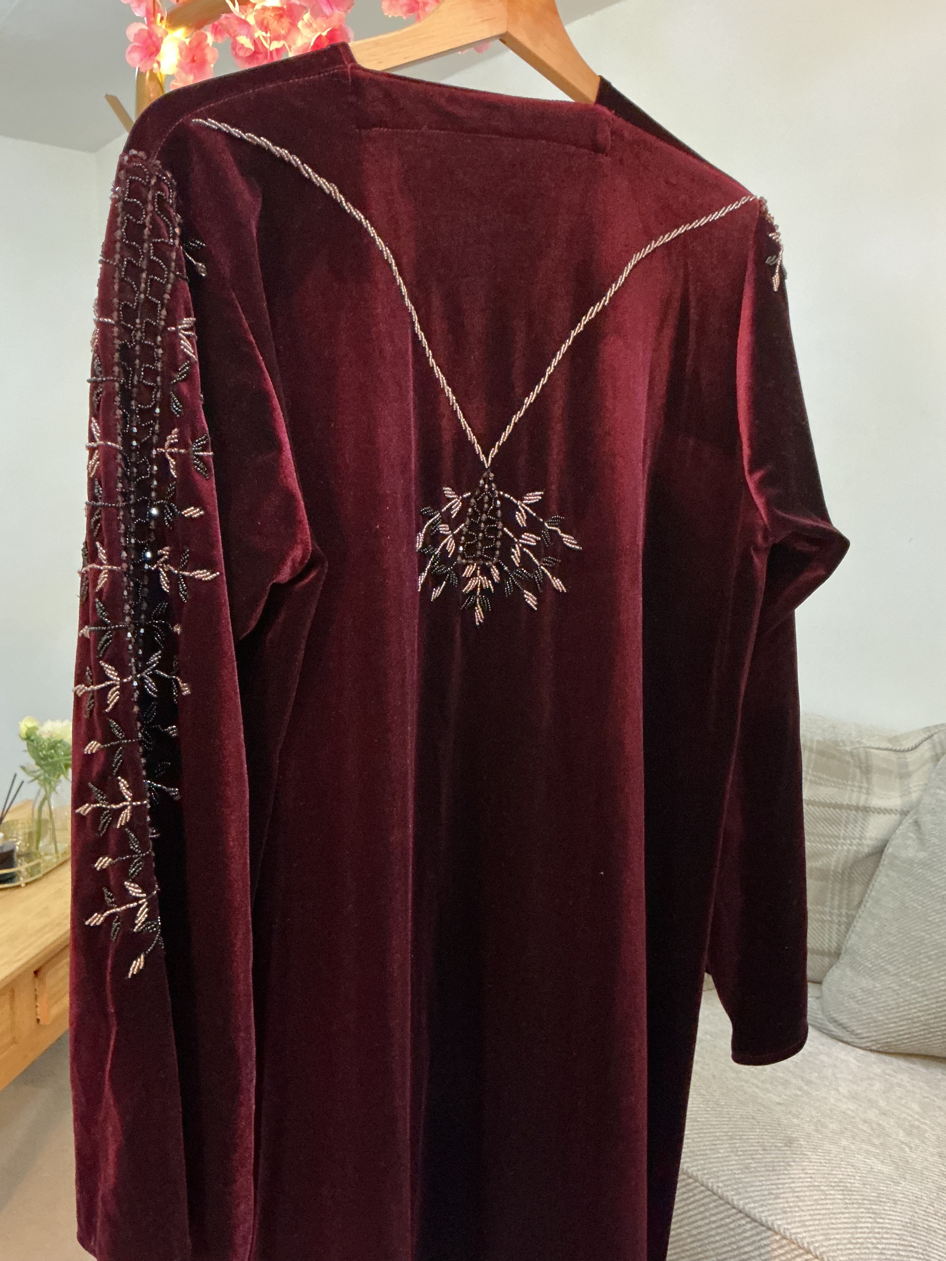 Hand Embellished Velvet Heirloom Abaya