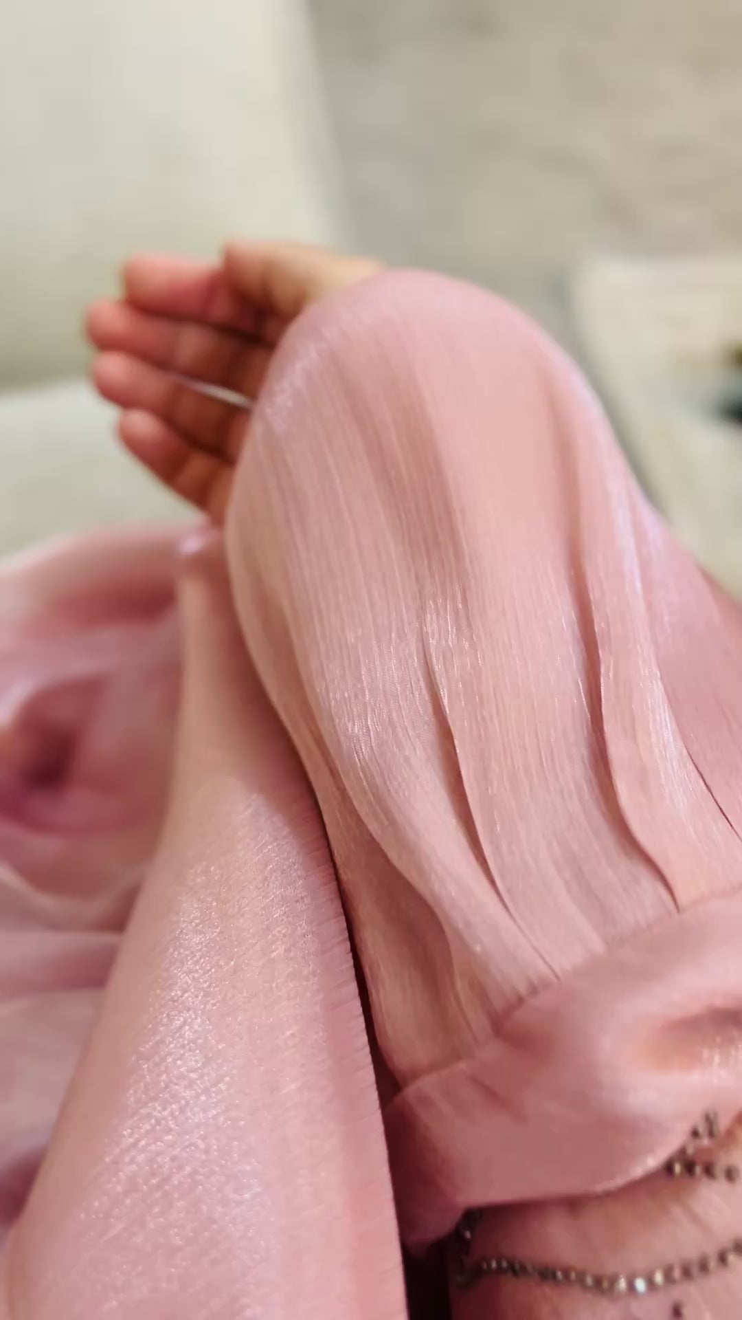 Dusty Rose Serenade Butterfly Abaya